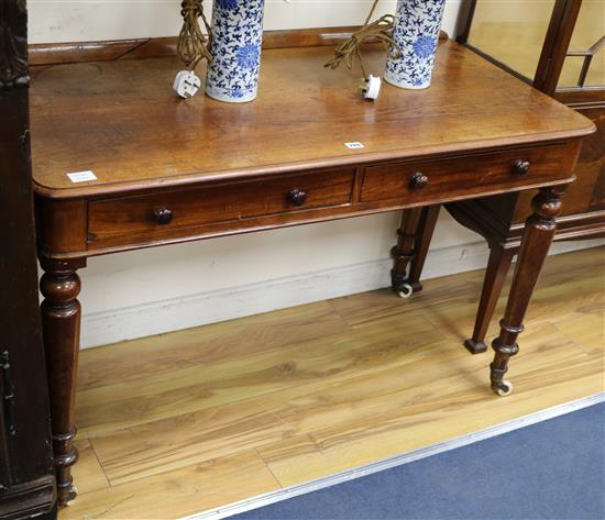 A Victorian mahogany side table